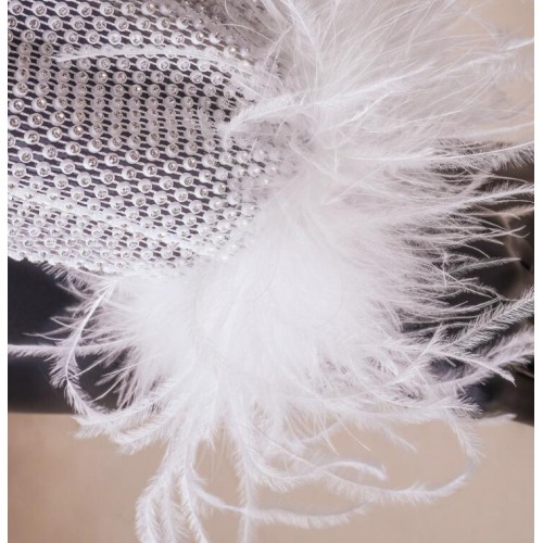 Women girls black white mesh shiny jazz dance feather dresses  dj ds night club model show singers stage performance pink bling skirts for female